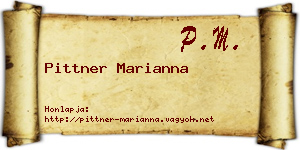 Pittner Marianna névjegykártya